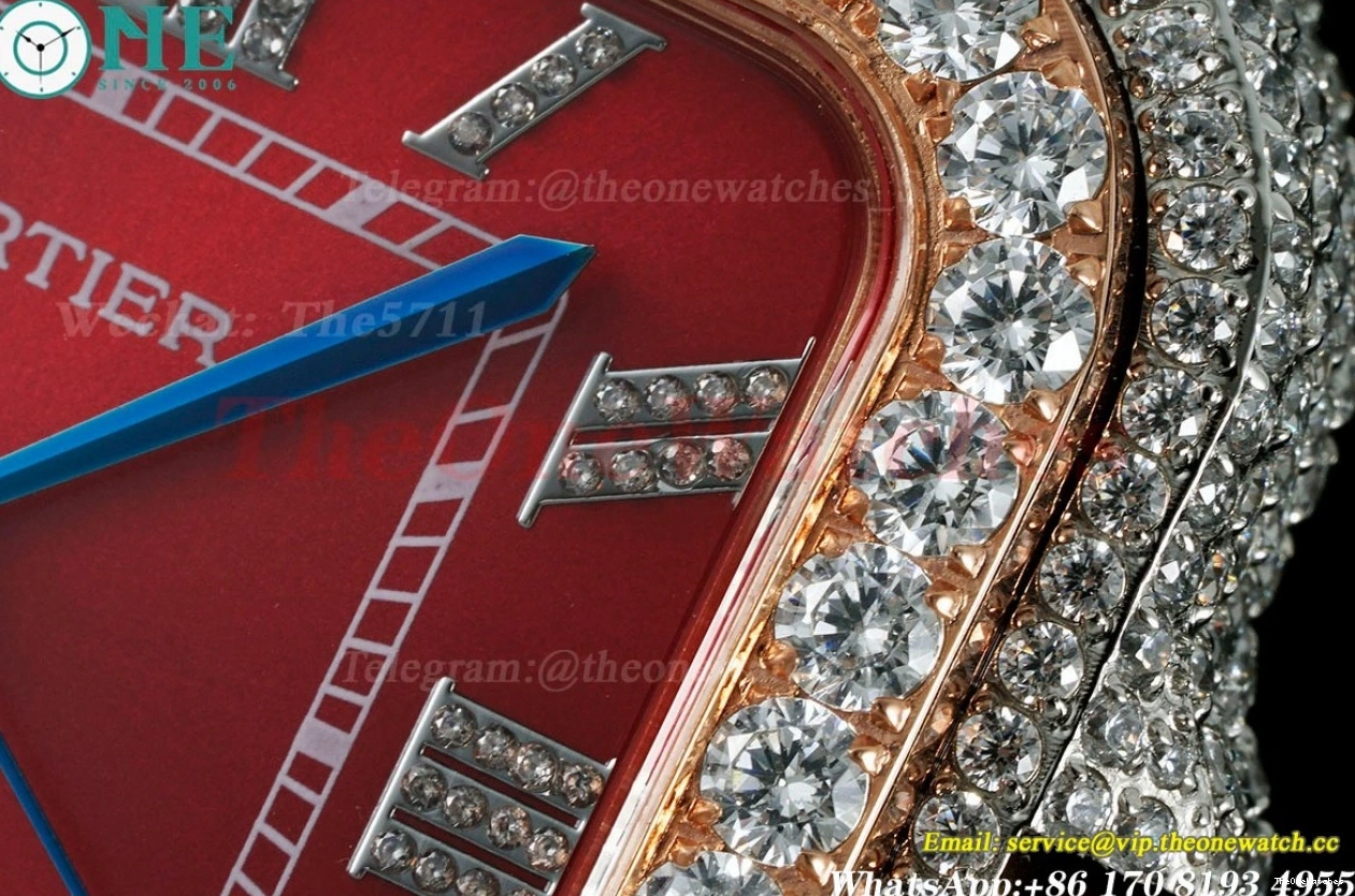 RG 40mm SS Red Santos MY9015 Mens SS Dial XL 100 AMG 0129